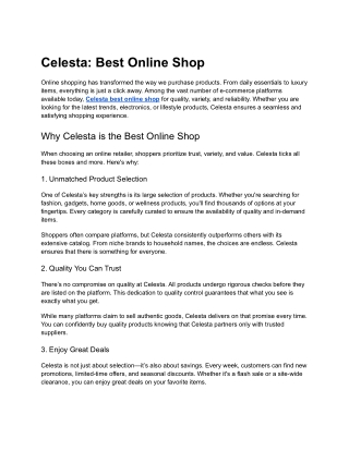 Celesta_ Best Online Shop