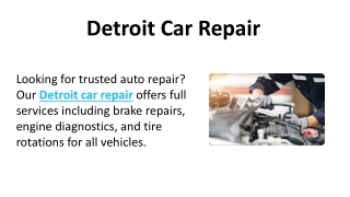 Detroit Car Repair