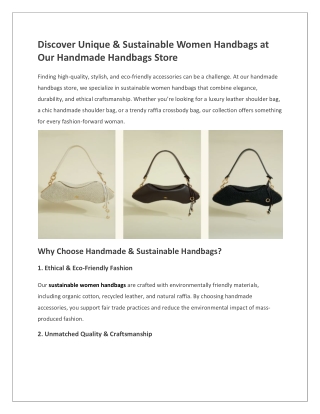 handmade leather handbag