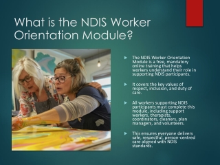 what is the ndis worker orientation module