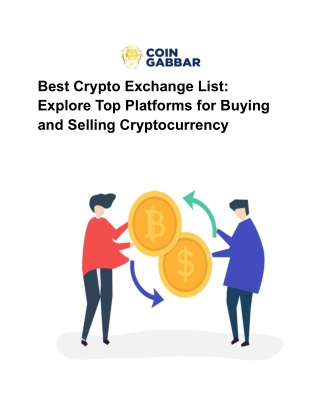 Best Crypto Exchange List_ Explore Top Platforms for Buying and Selling Cryptocurrency