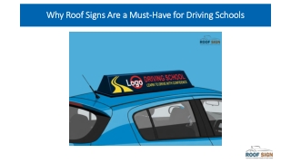 Why Roof Signs Are a Must-Have for Driving Schools