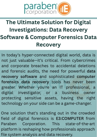 the ultimate solution for digital investigations