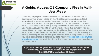 A Complete Guide to Access QB Company Files in Multi-User Mode