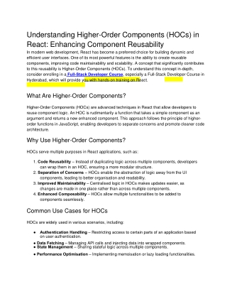 Understanding Higher-Order Components (HOCs) in React_ Enhancing Component Reusability.pdf