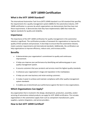 iatf 16949 training online