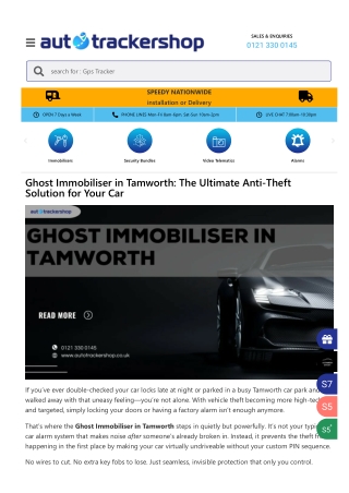 Ghost Immobiliser in Tamworth: The Ultimate Anti-Theft Solution for Your Car
