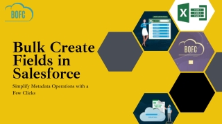 Bulk Create Fields in Salesforce using BOFC