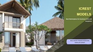 Real Estate Financial Modeling Templates Expert- Icrest Models