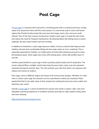 Pool Cage