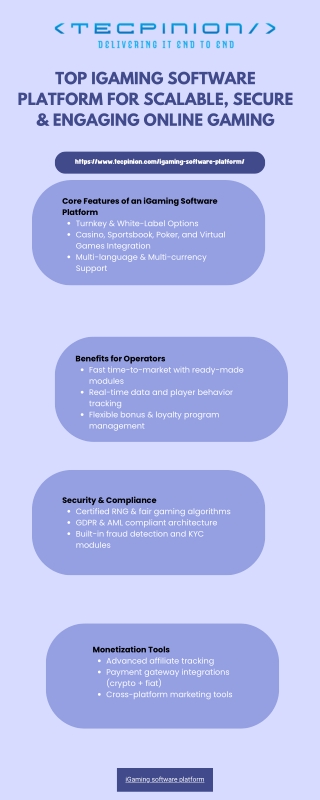 Top iGaming Software Platform for Scalable, Secure & Engaging Online Gaming