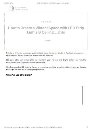 Create Vibrant Space with LED Strip Lights & Ceiling Lights