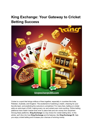 King Exchange_ Your Gateway to Cricket Betting Success