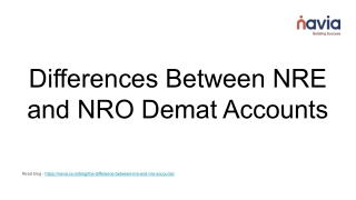 Differences Between NRE and NRO Demat Accounts