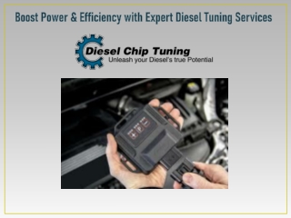 Boost Power & Efficiency with Expert Diesel Tuning Services