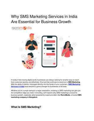 Why SMS Marketing Services in India Are Essential for Business Growth