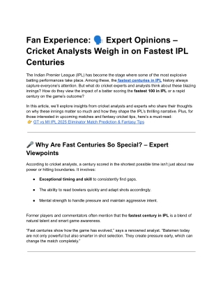 Fan Experience: