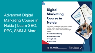 Advanced Digital Marketing Course in Noida | Learn SEO, PPC, SMM & More