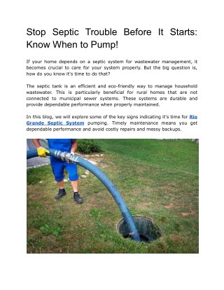 Stop Septic Trouble Before It Starts_ Know When to Pump!
