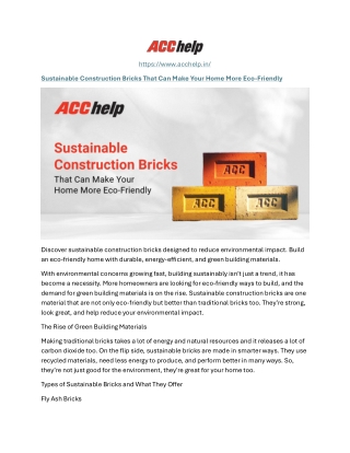 Sustainable Construction Bricks That Can Make Your Home More Eco-Friendly
