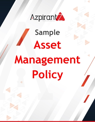 New Asset Management Policy Released!