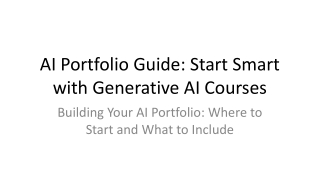 AI Portfolio Guide_ Start Smart with Generative AI Courses