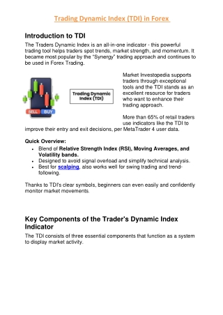 Trader's Dynamic Index: Best Settings and Configurations