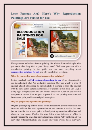 reproduction paintings for sale