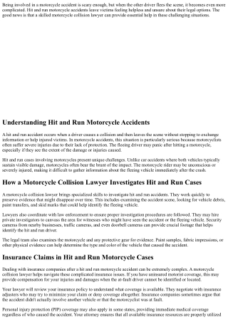 being involved in a motorcycle accident is scary