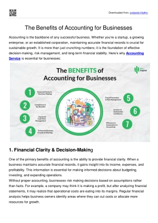 The Benefits of Accounting for Businesses