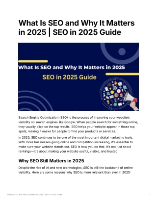 What Is SEO and Why It Matters in 2025 | SEO in 2025 Guide