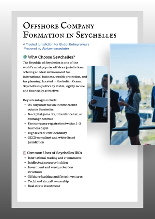 Set up offshore Company Formation Seychelles