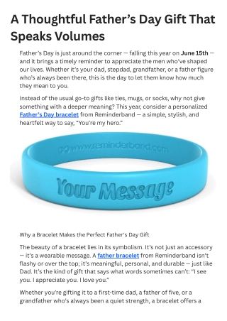 Father's Day Wristband