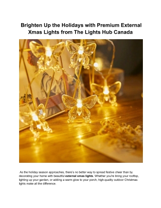 External Xmas Lights for Outdoor Holiday Displays | The Lights Hub Canada