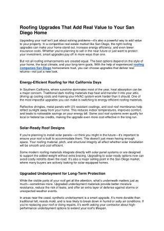 roofing upgrades that add real value to your