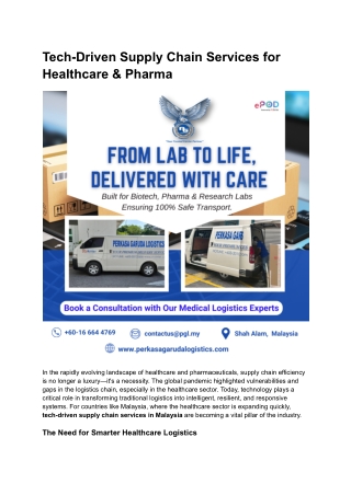tech driven supply chain services for healthcare