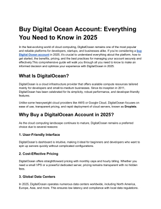 Buy Digital Ocean Account_ Everything You Need to Know in 2025