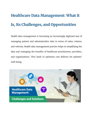 Healthcare Data Management Solving Data Challenges and Improving IT Security in Healthcare