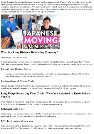 moving throughout the nation can be both