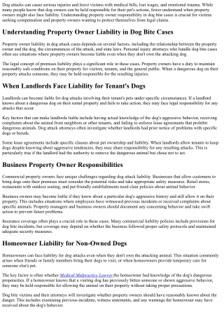 When Are Property Owners Liable According to Dog Attack Attorneys?