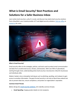 what is email security best practices