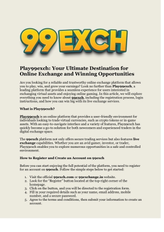 99exch login