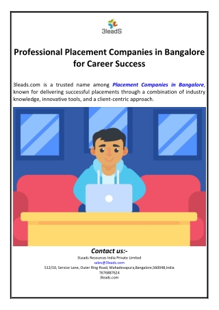 Professional Placement Companies in Bangalore for Career Success