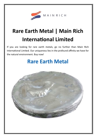 Rare Earth Metal