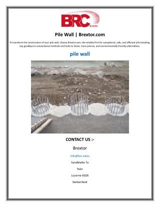 Pile Wall | Brextor.com