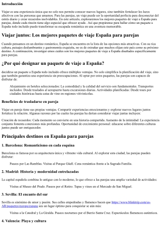 peregrinar  juntos: Los excelentes promociones de viaje España para parejas