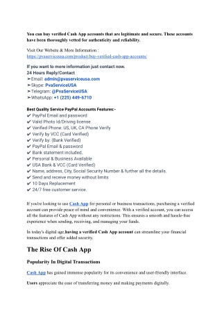 #1 Step By Step can I buy Verified Cash App accounts Fast Delivery