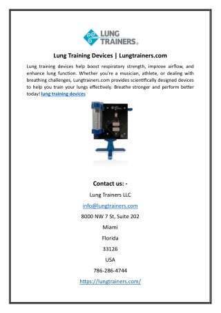 lung training devices lungtrainers com