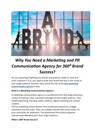 why you need a marketing and pr communication