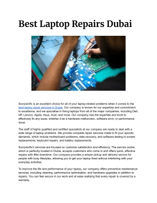 Best Laptop Repairs Dubai